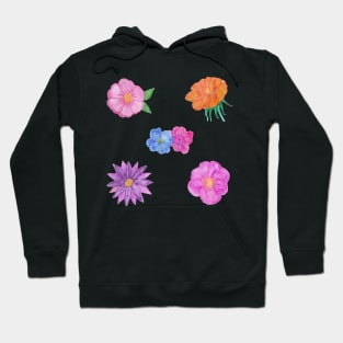 Hand Painted Watercolour Flowers Pack Hoodie